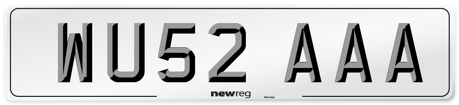 WU52 AAA Number Plate from New Reg